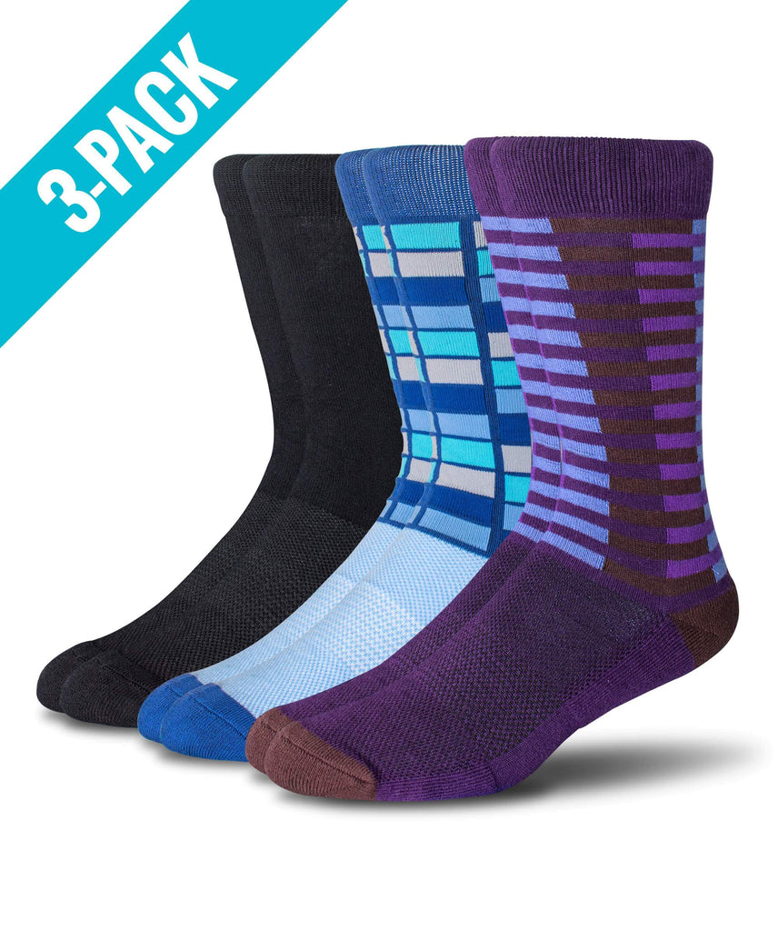 Stacked (9 pairs) | Cotton Mid Calf Dress Socks – Pierre Henry Socks